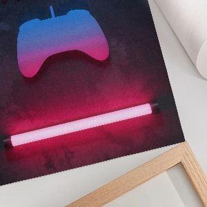 Wall print Game on neons