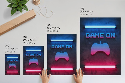 Wall print Game on neons