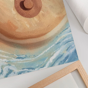 Art print Woman and the beach