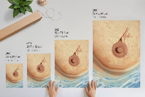 Art print Woman and the beach