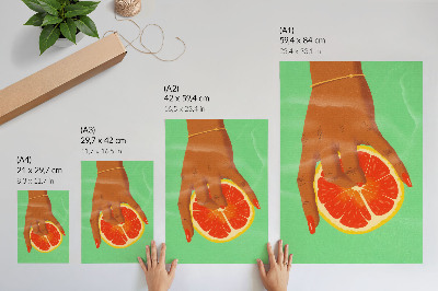 Decorative poster Citrus and palm