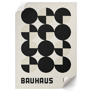 Bauhaus shapes wall print