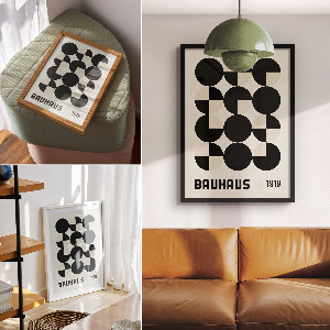 Wall print Bauhaus shapes