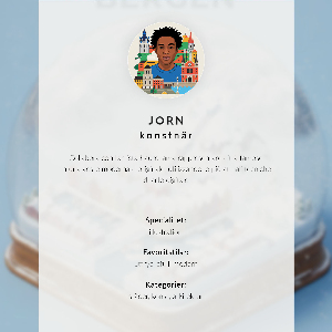 Art print Bergen Snow Globe