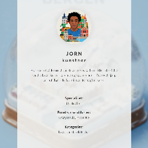 Art print Bergen Snow Globe