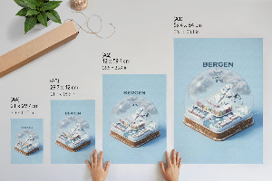 Art print Bergen Snow Globe
