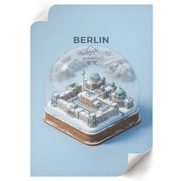 Decorative poster Berlin Snow Globe