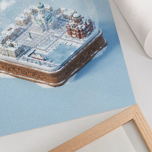 Art print Helsinki Snow Globe