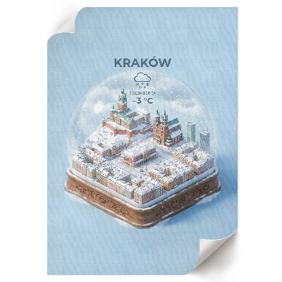 Poster Snow globe Krakow