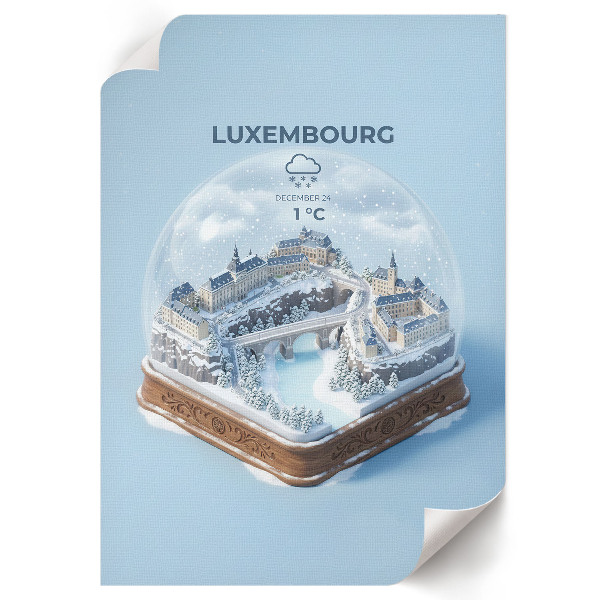 Wall art Luxembourg Snow Globe