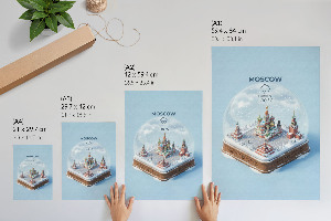 Wall print Snow globe Moscow