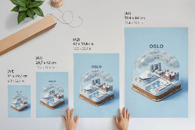 Decorative poster Oslo Snow Globe