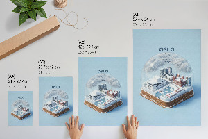 Decorative poster Oslo Snow Globe
