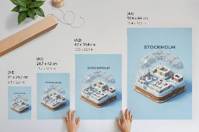 Wall art Stockholm Snow Globe