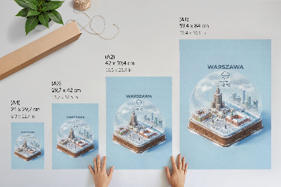 Wall print Snow globe Warsaw