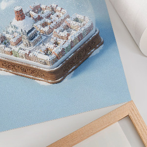Decorative poster Vilnius snow globe