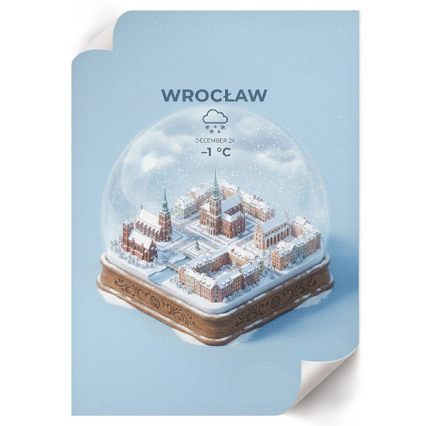 Poster Snow globe Wroclaw