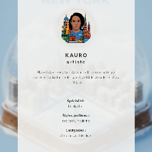 Wall print Zurich Snow Globe