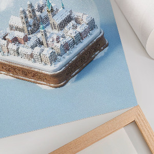 Wall print Zurich Snow Globe