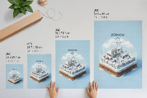 Wall print Zurich Snow Globe