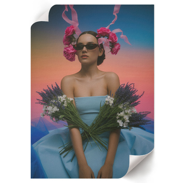 Decorative poster with a floral design