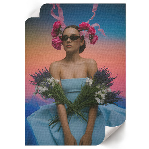 Decorative poster with a floral design