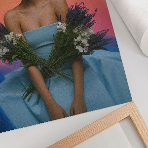 Decorative poster with a floral design
