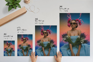 Decorative poster with a floral design