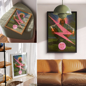 Surrealist man poster