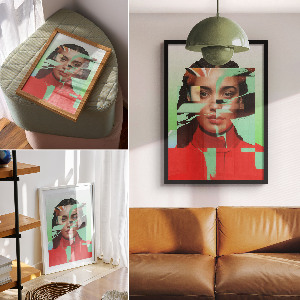Modern portrait wall art