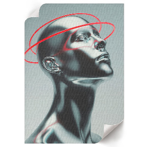 Art print featuring a modern sculpture
