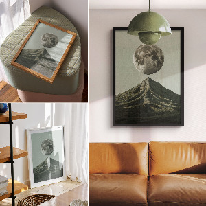 Decorative poster The moon and the mountain