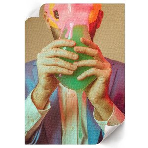 Surrealist portrait poster