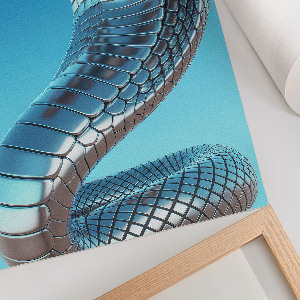 Wall print Metallic snake