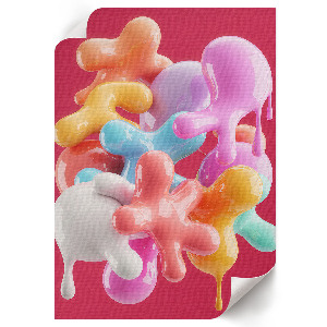 Art print featuring colorful forms