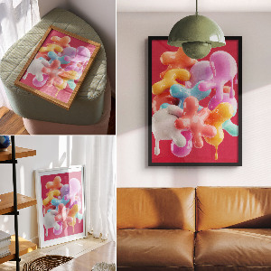 Art print Colorful forms