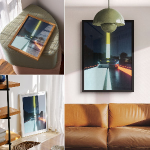 Decorative poster Futuristic car