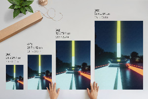 Decorative poster Futuristic car