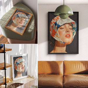 Colorful portrait wall print