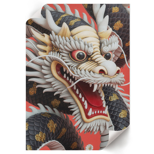 Art print featuring an Asian dragon