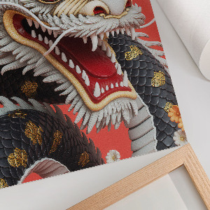 Art print featuring an Asian dragon