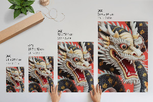 Art print featuring an Asian dragon
