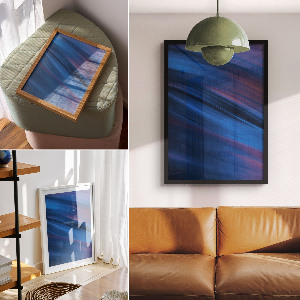 Wall art Colorful waves