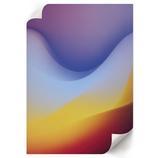 Wall print Colorful waves