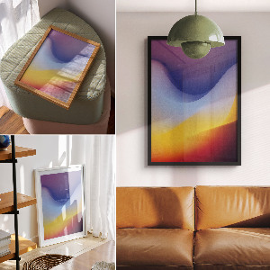 Wall print Colorful waves