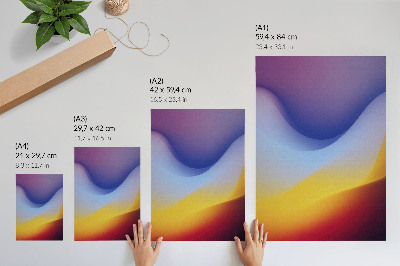 Wall print Colorful waves