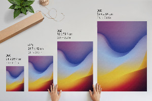 Wall print Colorful waves