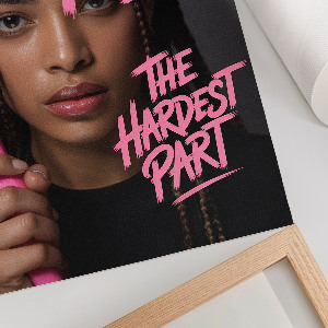 Decorative poster Pain woman