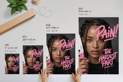 Decorative poster Pain woman