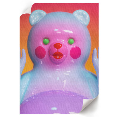 Art print Colorful teddy bear